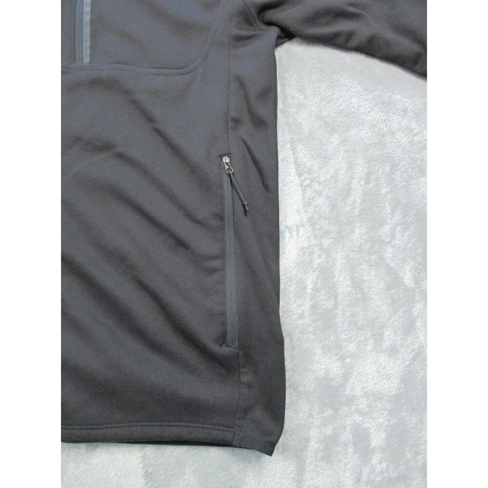 The North Face Jacket Mens Medium Black Hooded Fleece Lined Full Zip w/Pockets